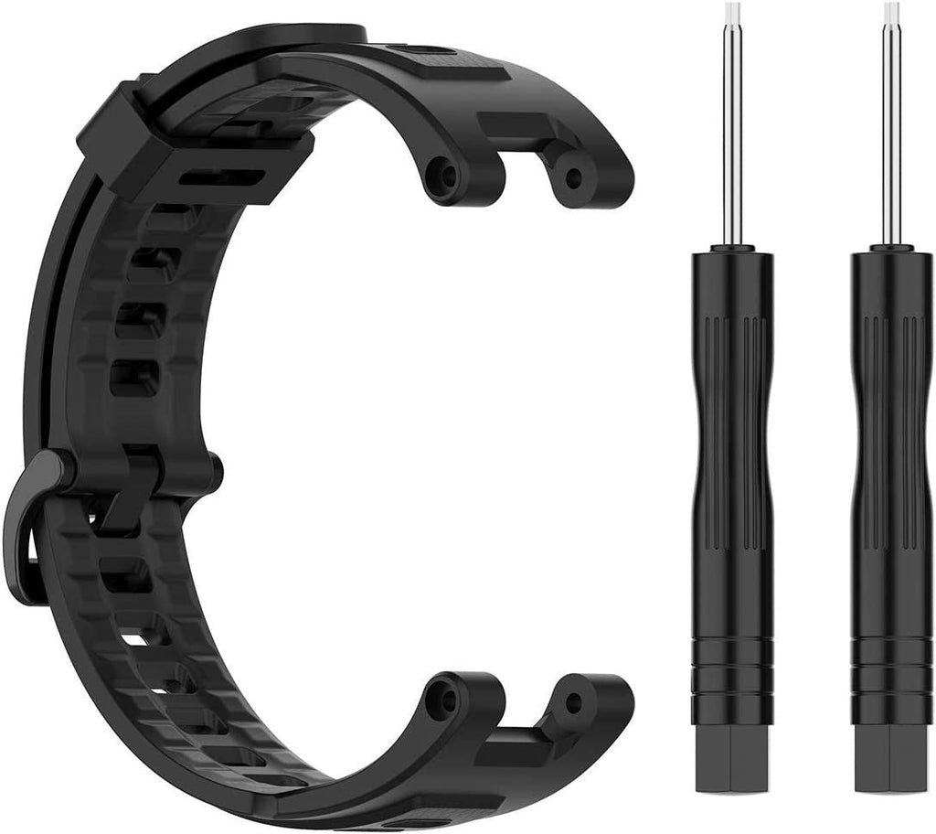 Amazfit T-Rex Pro Black Silicone Watch Band Replacement