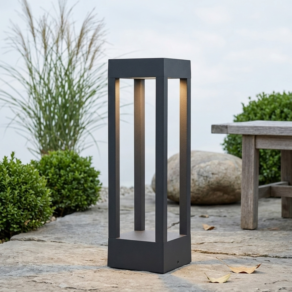 Antracitszürke LED-es kültéri állólámpa, modern kerti úti lámpa | Ormexis