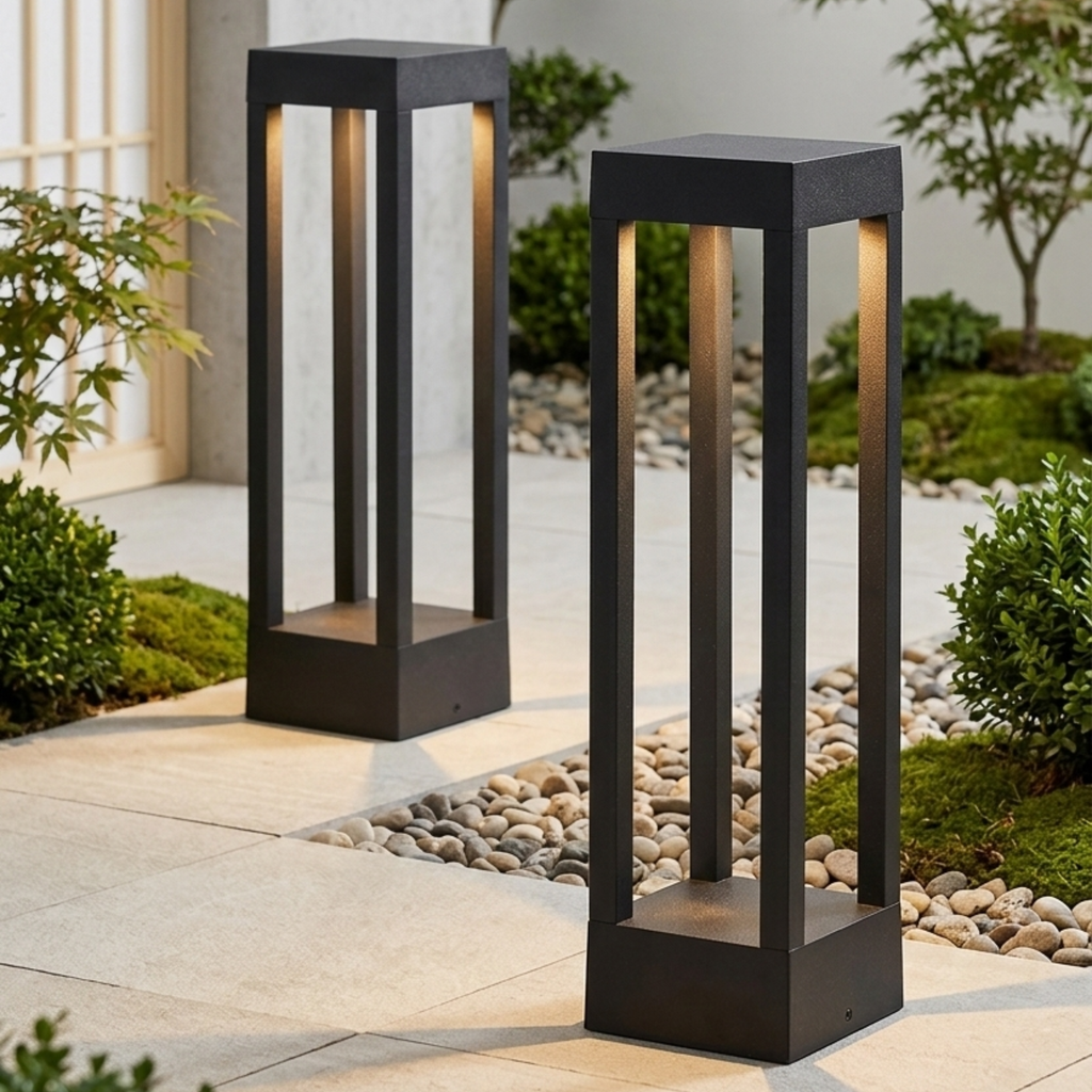 Antracitszürke LED-es kültéri állólámpa, modern kerti úti lámpa | Ormexis