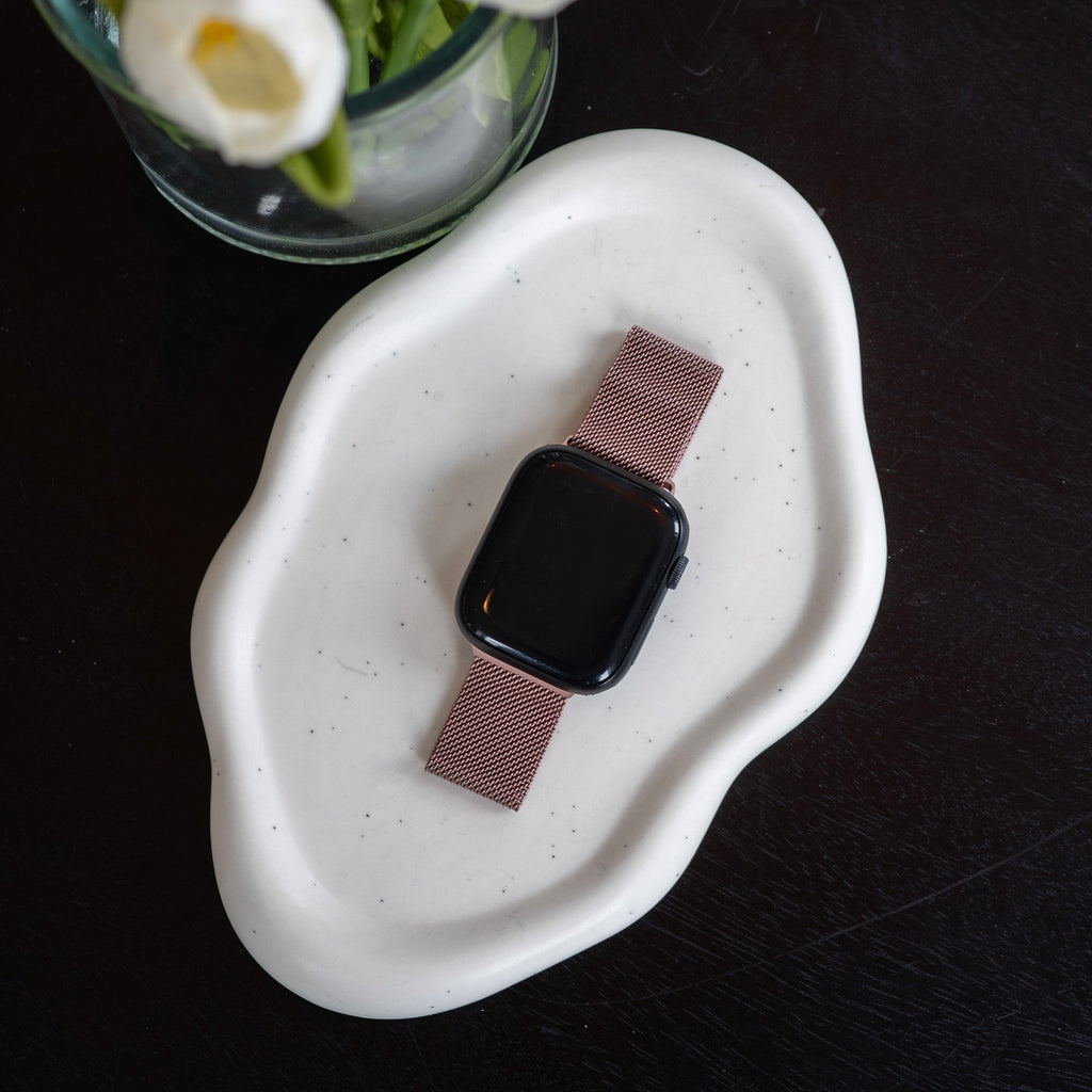 Pink Milanese Stainless Steel Strap for Apple Watch