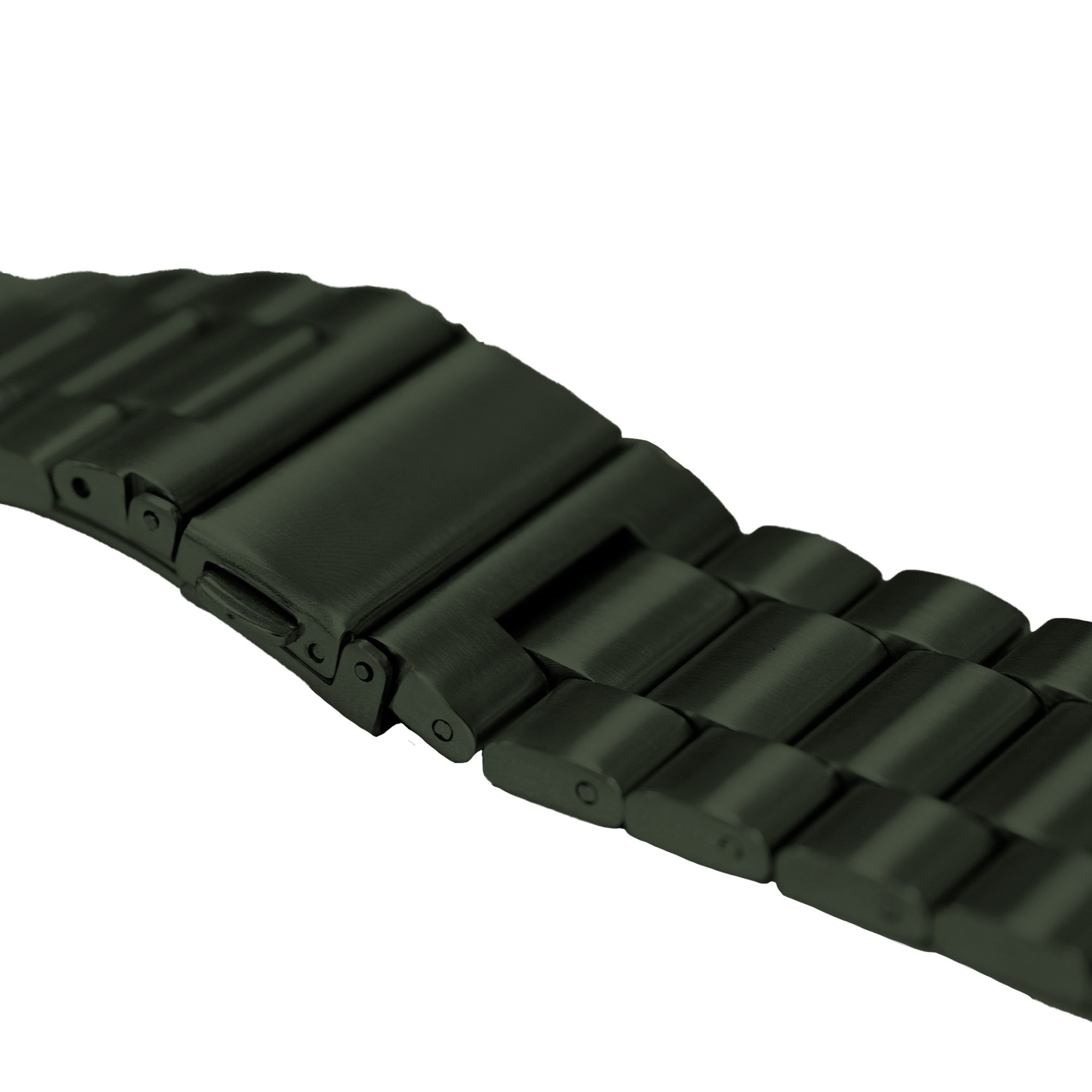 Apple Watch Edelstahlarmband in dunkelgrünem Finish
