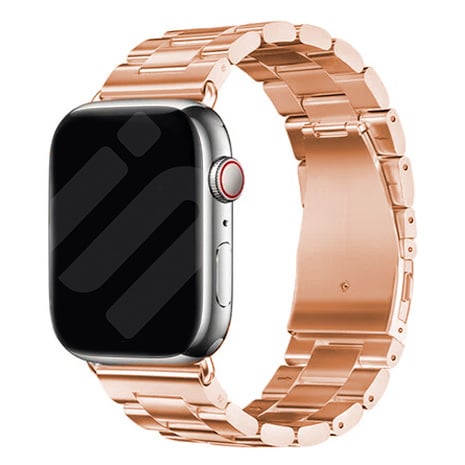 Rose Gold Stainless Steel Strap For Apple Watch, Elegant Style