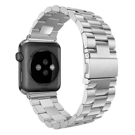 Pulseira em Aço Inoxidável com Acabamento Prateado para Apple Watch
