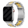 Cinturino Apple Watch in acciaio inossidabile argento e oro per Apple Watch