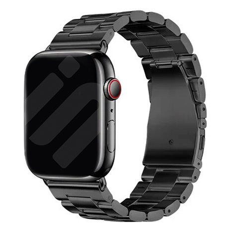 Apple Watch Black Stainless Steel Band With Folding Clasp