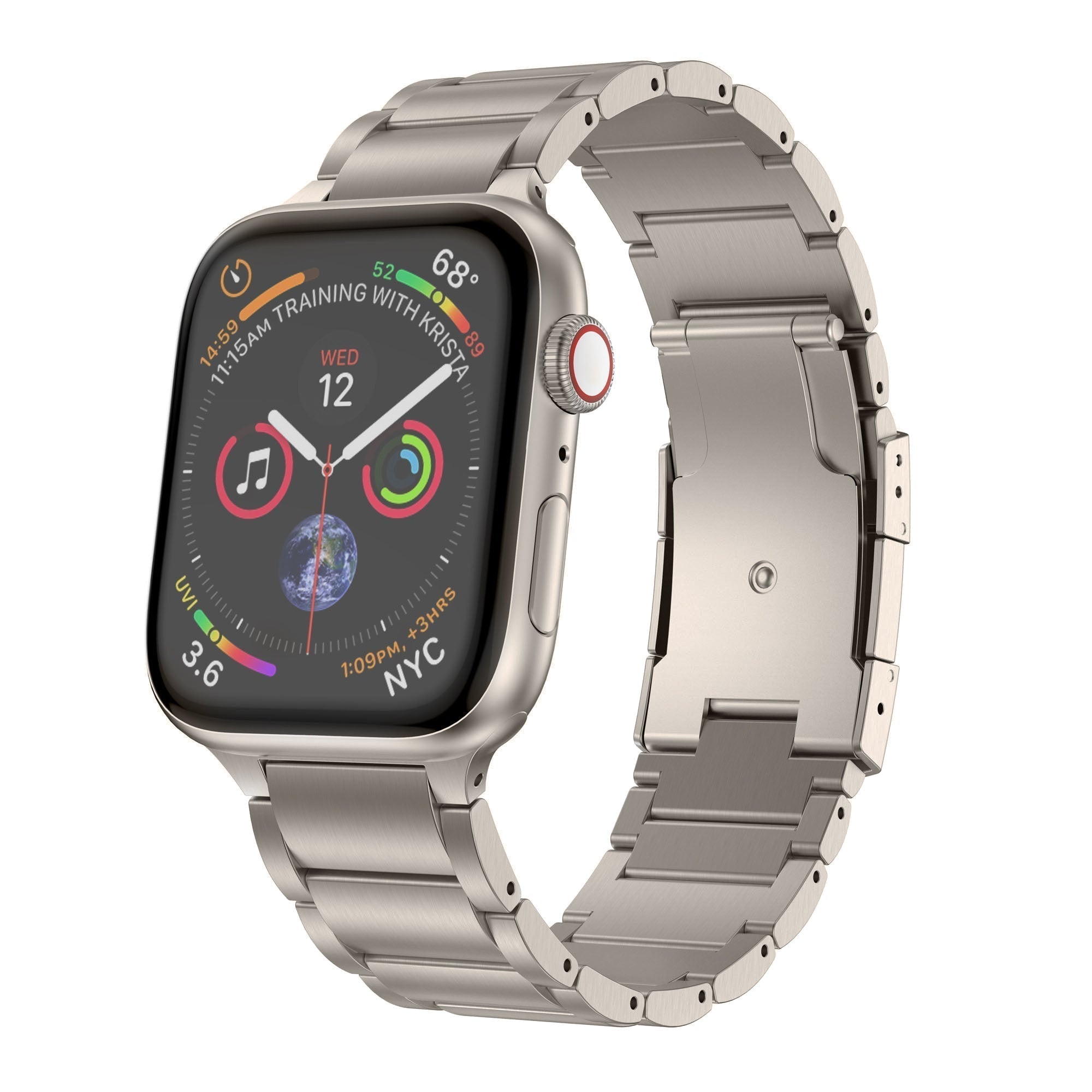 Titanium-rannekkeen korvaava hihna Apple Watchiin päivittäiseen käyttöön