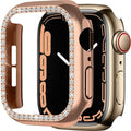 Roseguld diamant PC-hardcase til Apple Watch tilbehør