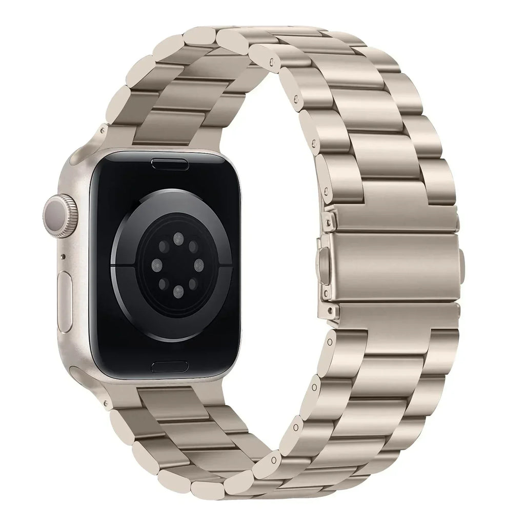 Apple Watch Band In Starlight Finish With Secure Clasp