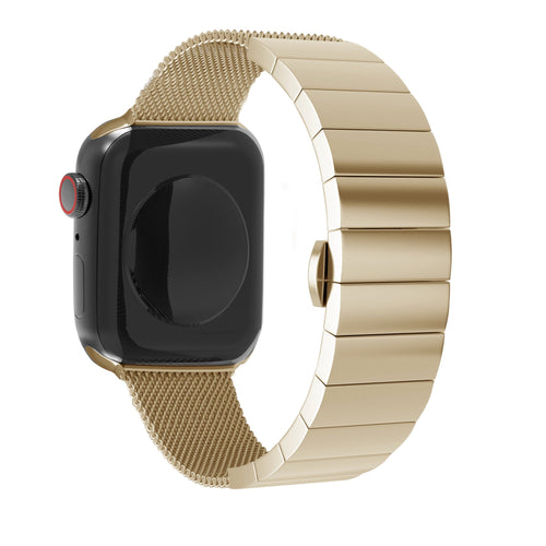 Apple Watch con cinturino Milanese in acciaio inox dorato Edizione Premium
