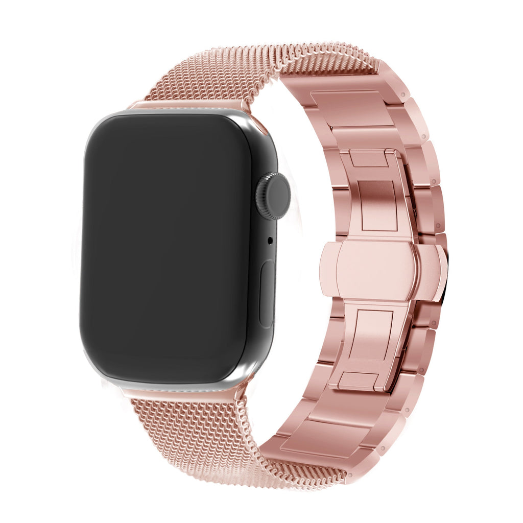 Apple Watch Roségold Edelstahl Milanese Armband