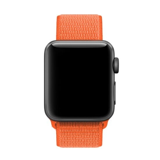 Apple Watch oranje nylon band accessoire voor horloge
