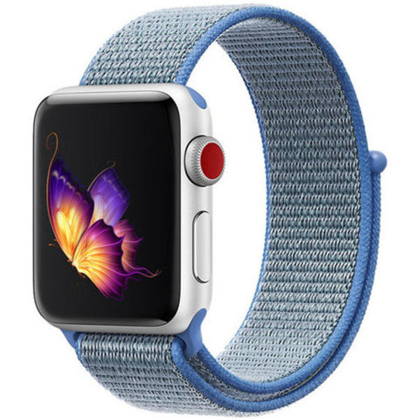 Apple Watch nylonrem blå tillbehör premiumkvalitet