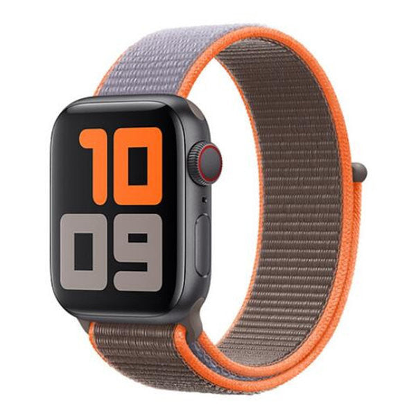 Nylon Band for Apple Watch Featuring Brown Then Orange