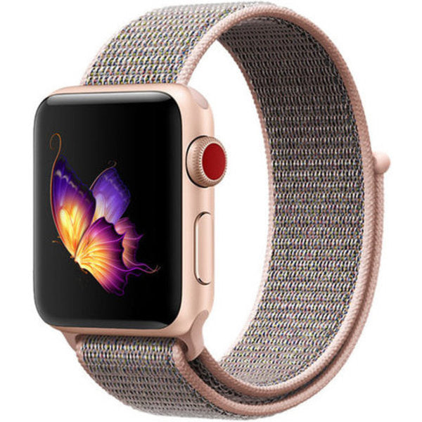 Nylonový řemínek Apple Watch v jemně růžové barvě pro celodenní pohodlí