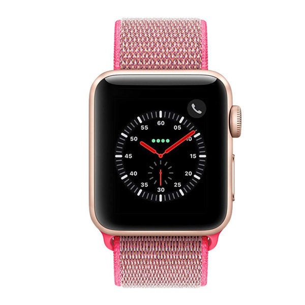 Pink Nylon Soft Wrist Band For Apple Watch Compatible Accessory