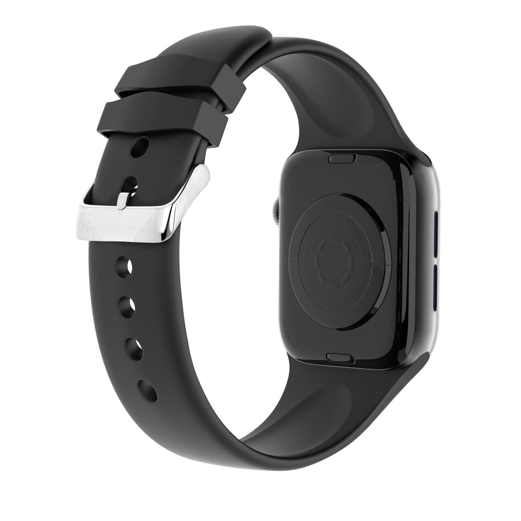 Silikonový řemínek Apple Watch s přezkou v černém provedení