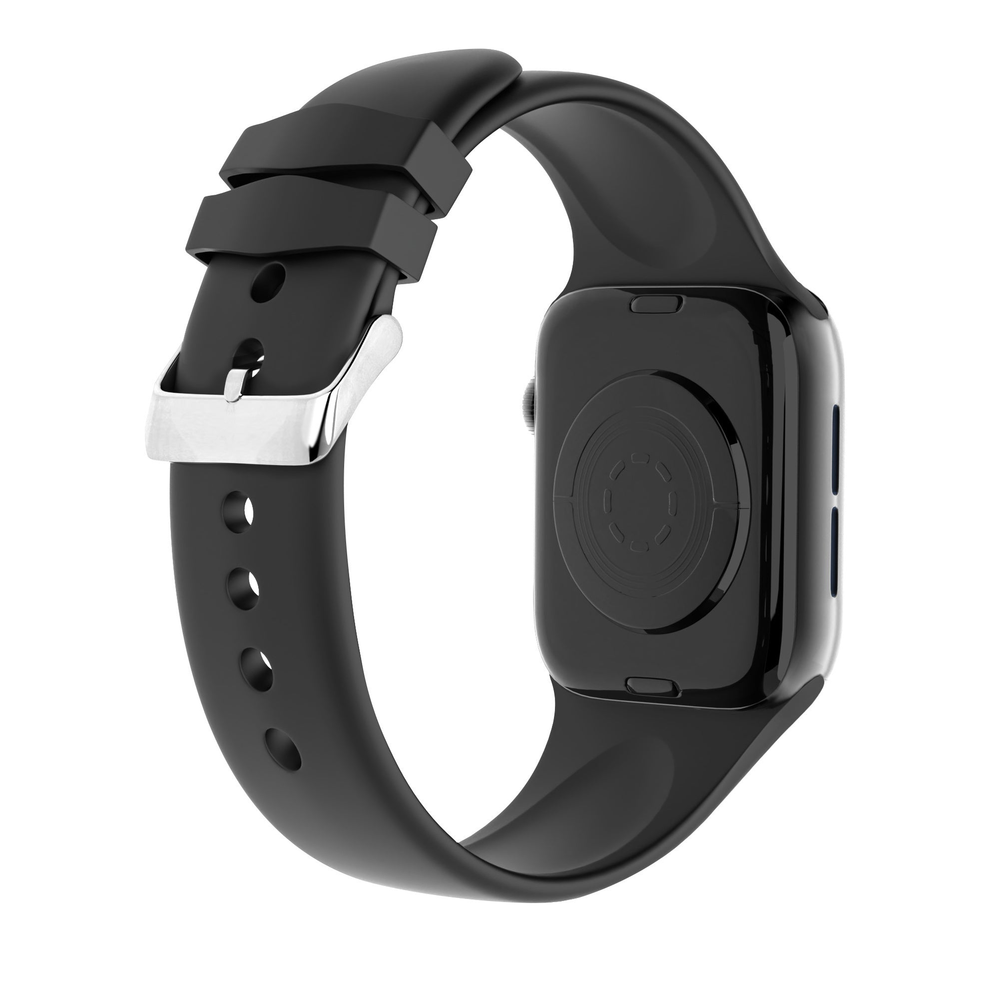 Silikonový řemínek Apple Watch s přezkou v černém provedení