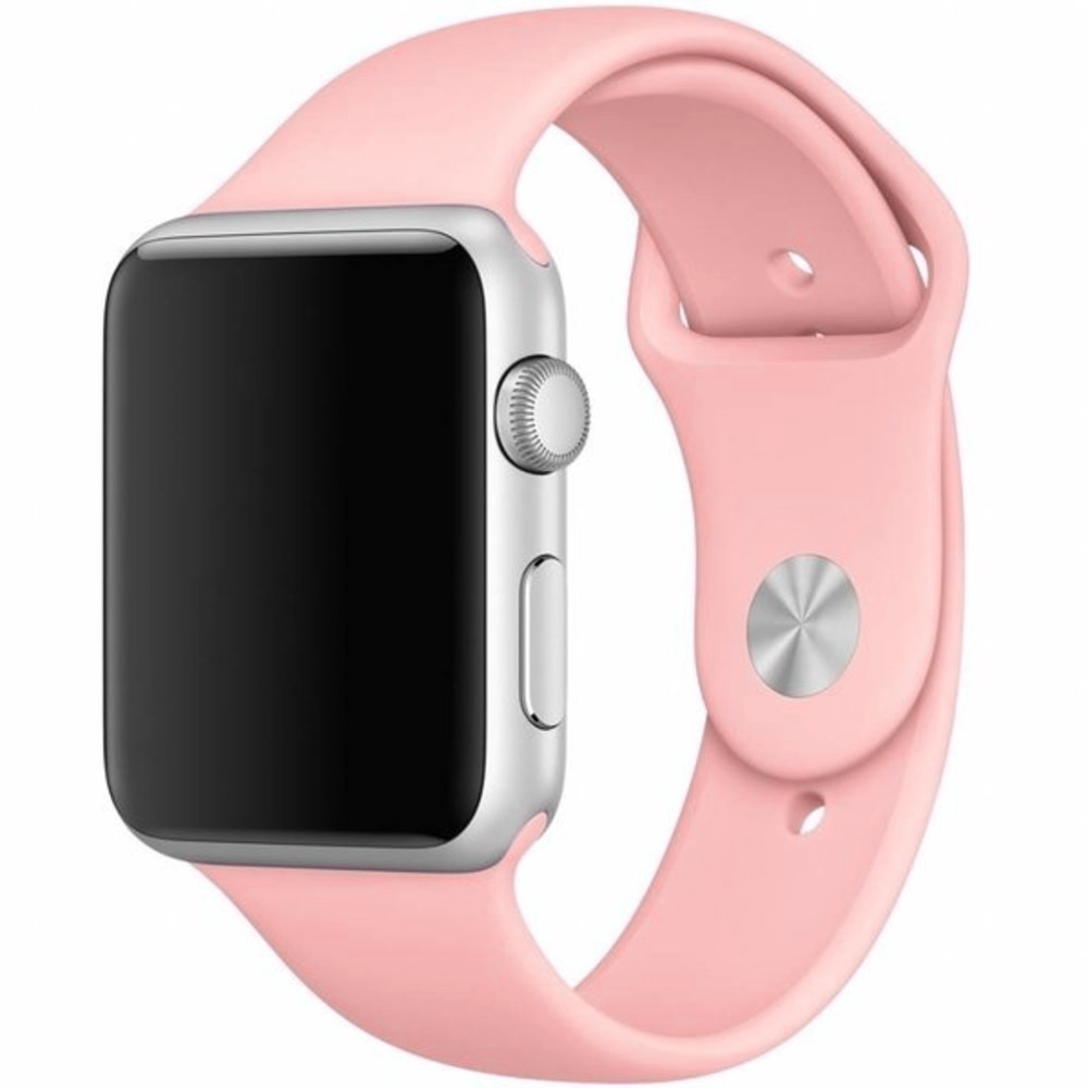 Pulseira de Silicone Rosa Compatível com Apple Watch