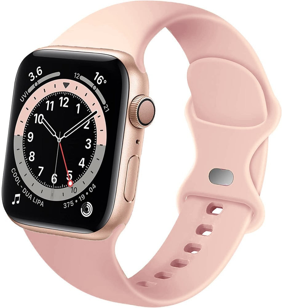 Cinturino in silicone rosa antico per Apple Watch, per uso quotidiano