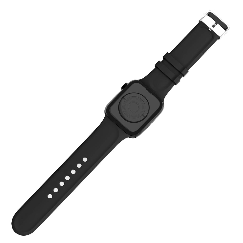 Silikonový řemínek Apple Watch s přezkou v černém provedení