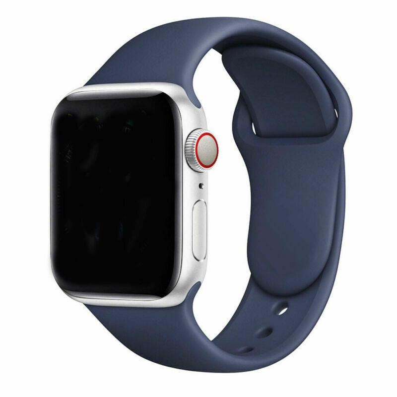 Apple Watch Blue Silicone Strap Replacement Band For Daily Wear