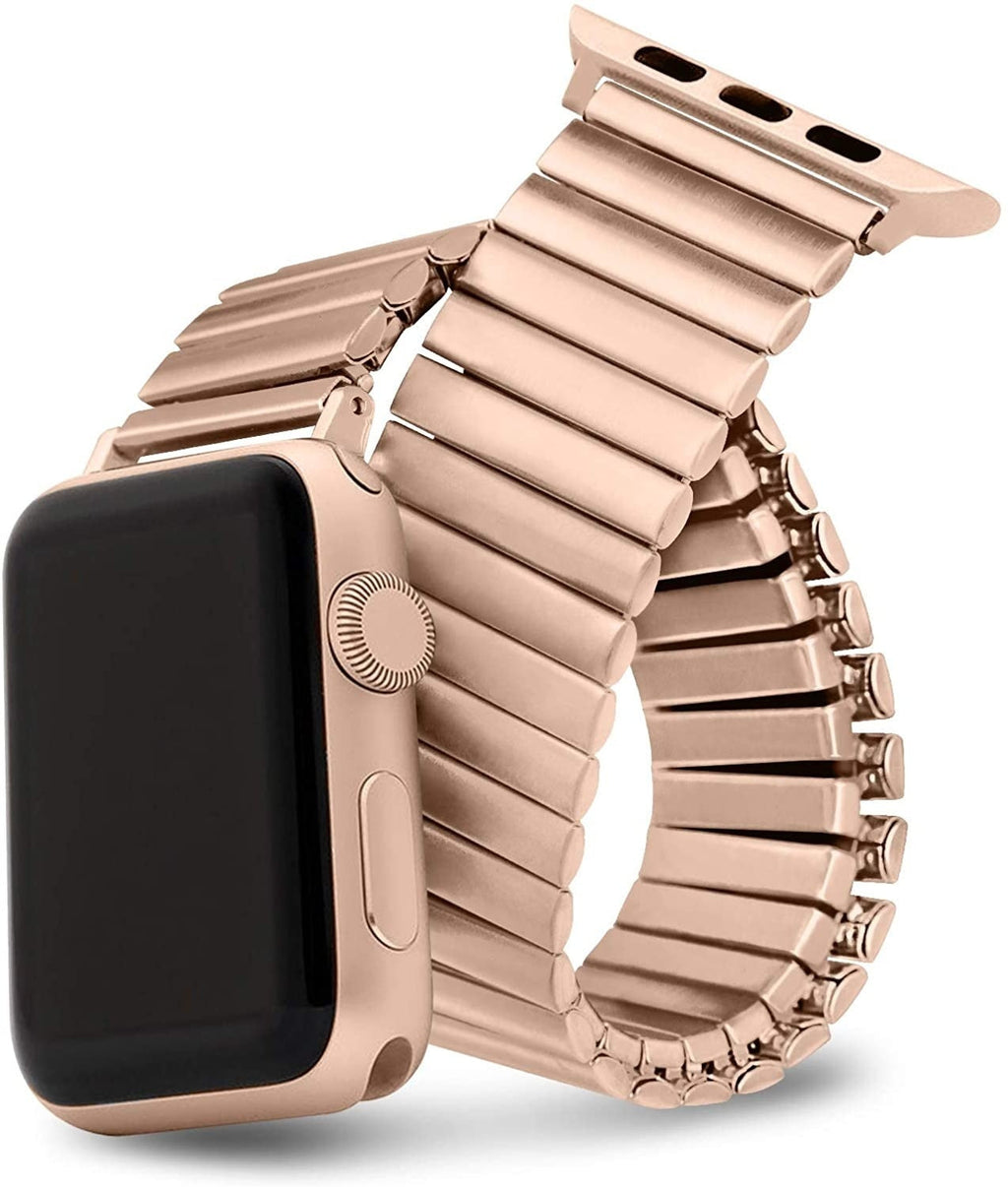 Apple Watch Elastic Stainless Steel Strap Rose Gold Daily Wear