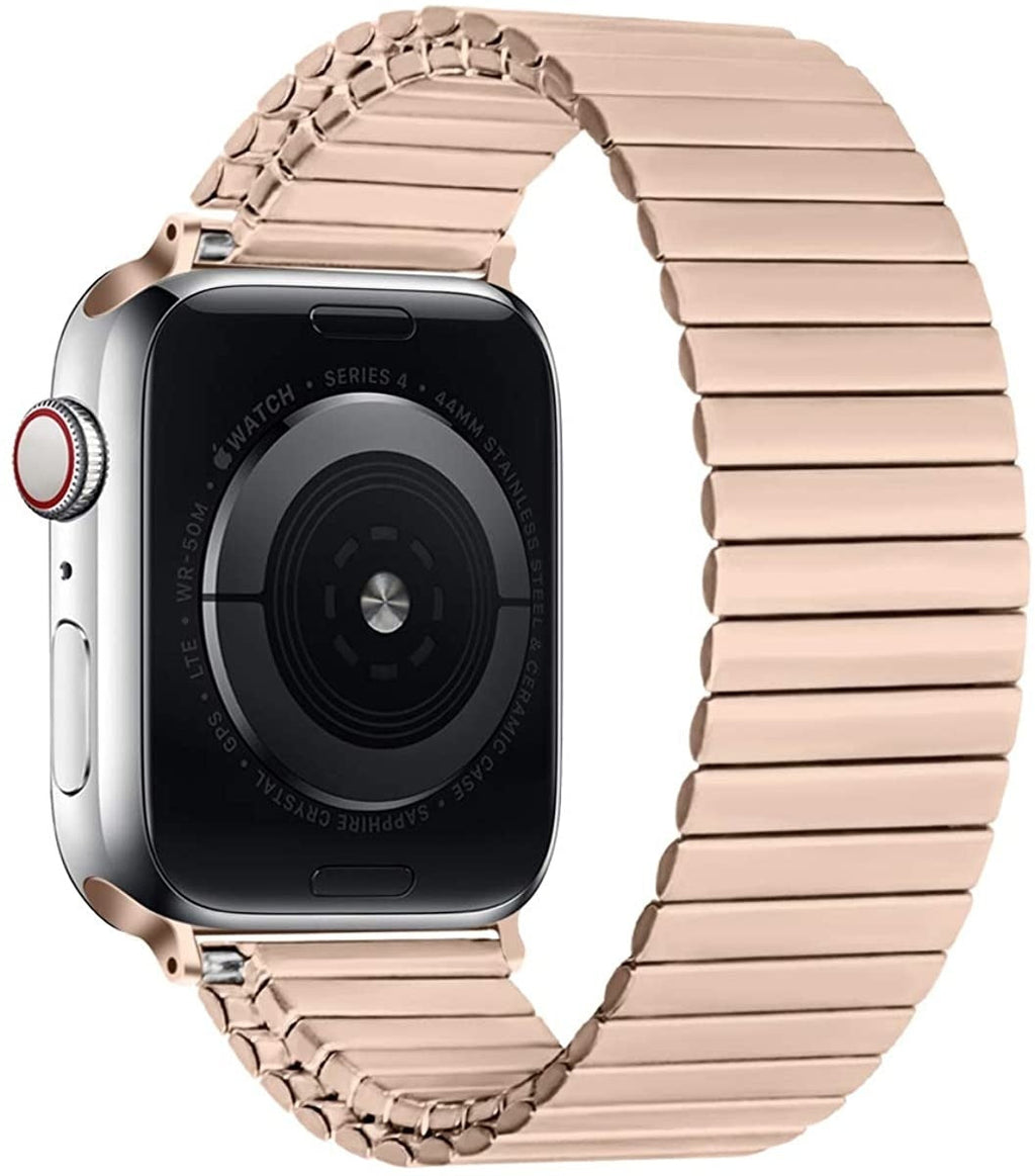 Apple Watch Elastic Stainless Steel Strap Rose Gold Daily Wear