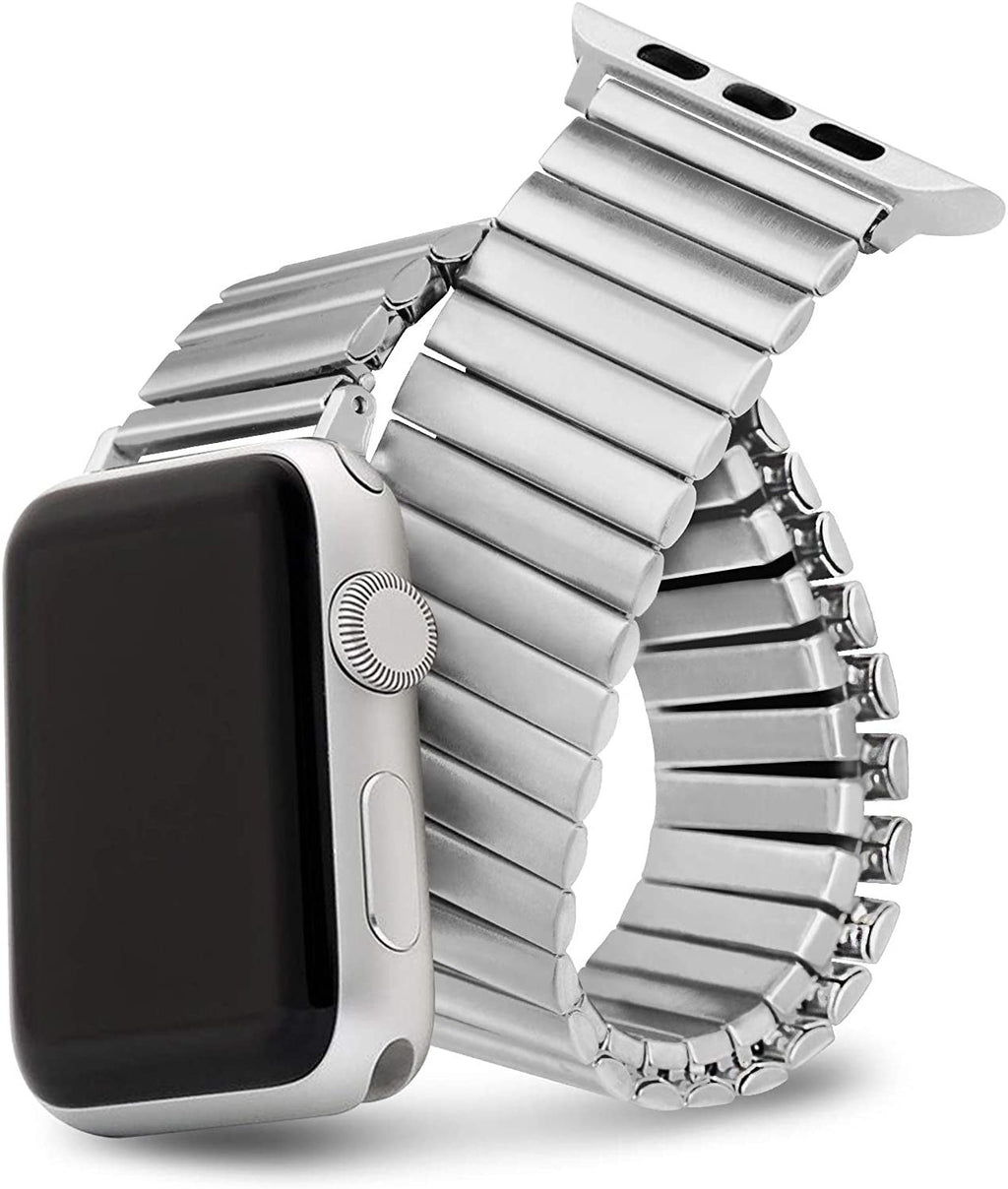 Bracelet élastique argent Apple Watch Bracelet en acier inoxydable
