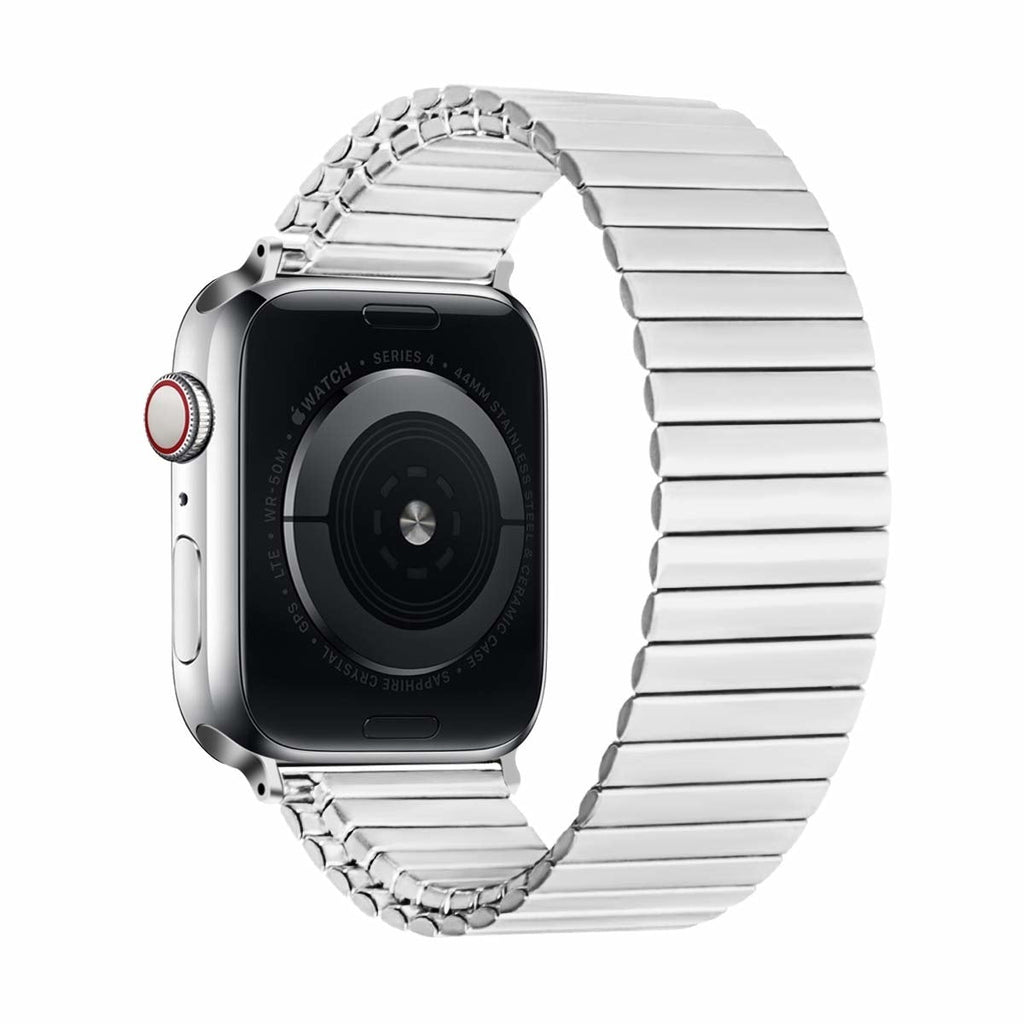 Bracelet élastique argent Apple Watch Bracelet en acier inoxydable