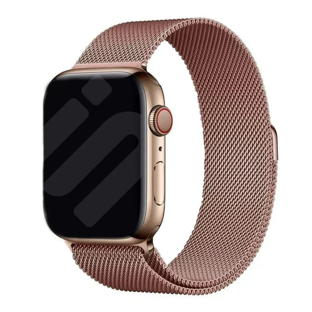 Edição Pulseira Milanesa Tom Rosé para Apple Watch Estilo Diário