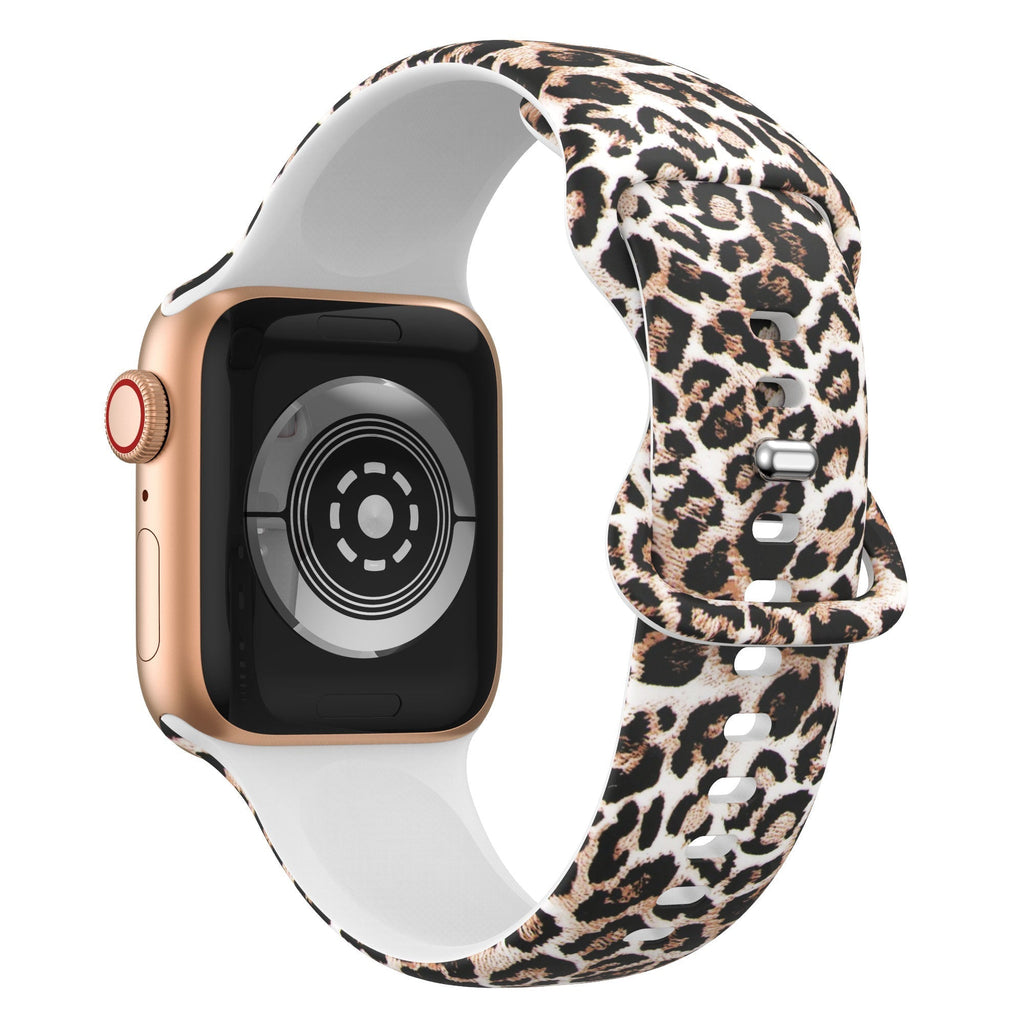 Náramek se vzorem šťastného leoparda pro Apple Watch Edition