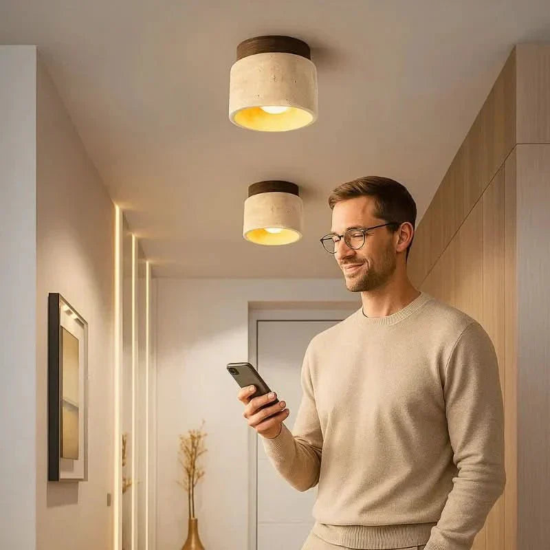 CalmGlow Slank Trelampe med Energieffektiv LED