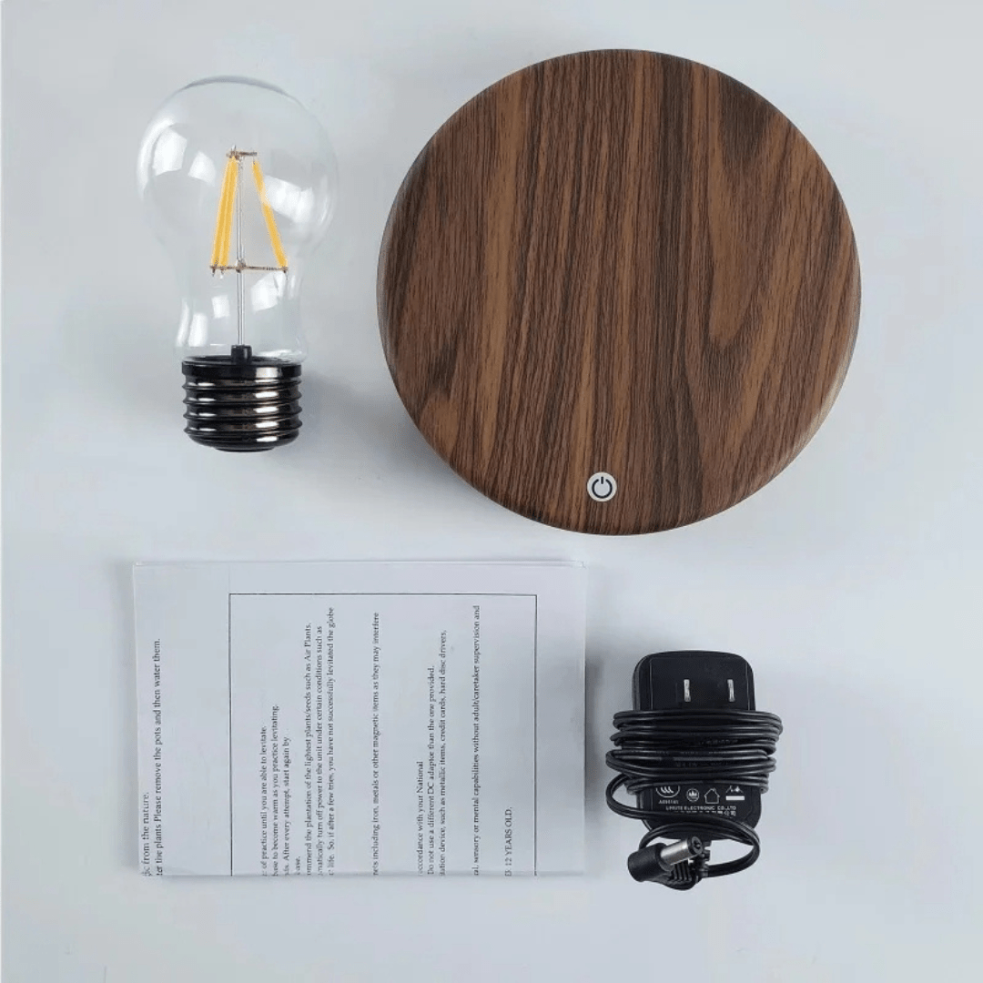 Lámpara LED flotante AeroGlow con base magnética y control táctil
