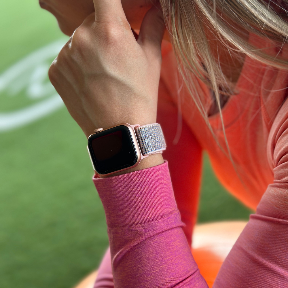Nylonový řemínek Apple Watch pro každodenní nošení, růžový odstín