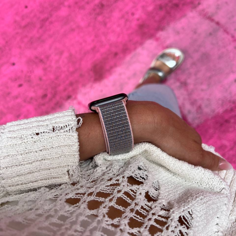 Nylonový řemínek Apple Watch pro každodenní nošení, růžový odstín
