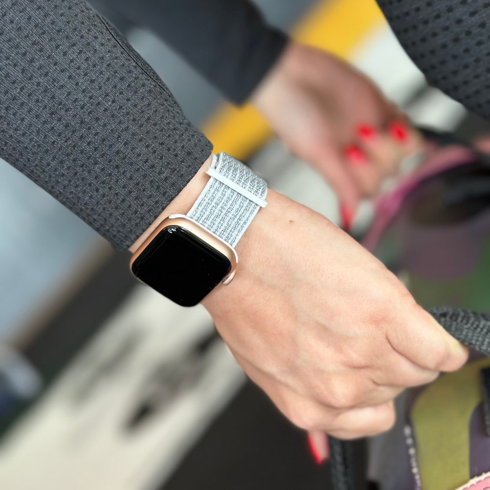 Apple Watch hvit nylonløkke for Apple Watch-tilbehør