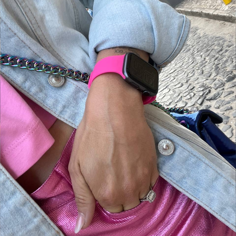 Růžový silikonový řemínek Apple Watch pro Apple Watch Classic
