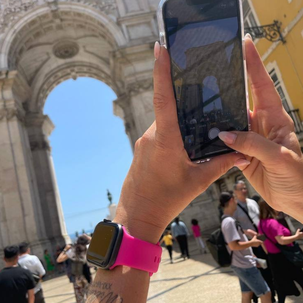 Růžový silikonový řemínek Apple Watch pro Apple Watch Classic