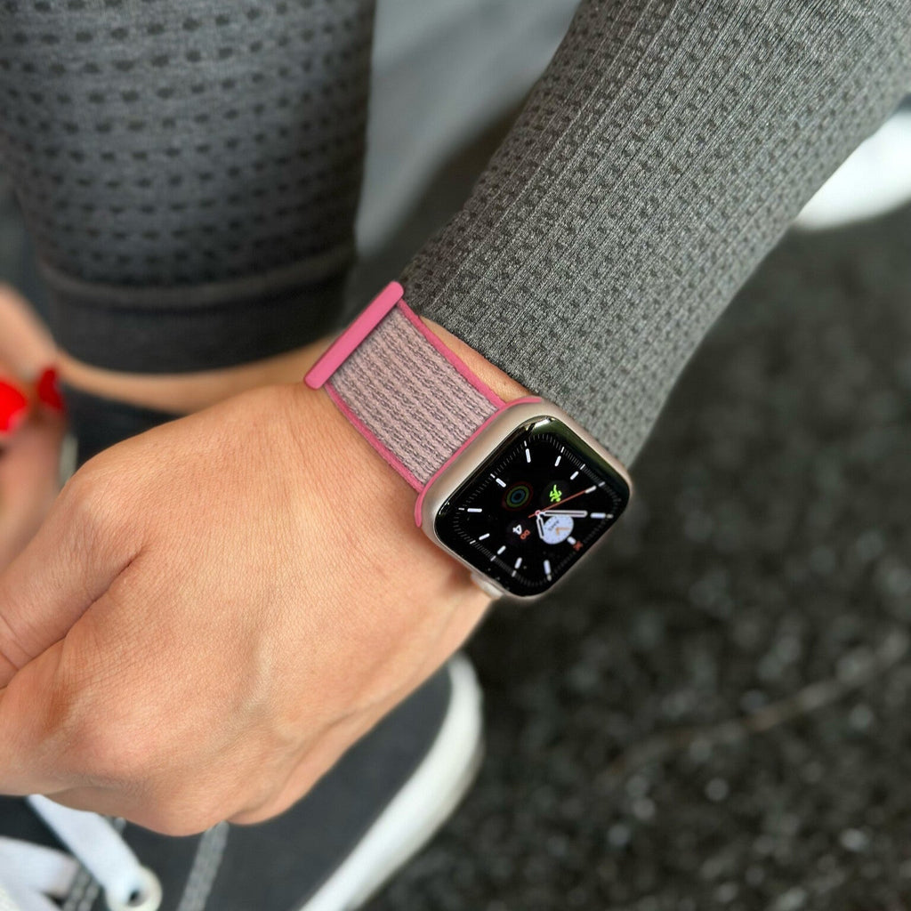 Pink Nylon Soft Wrist Band For Apple Watch Compatible Accessory