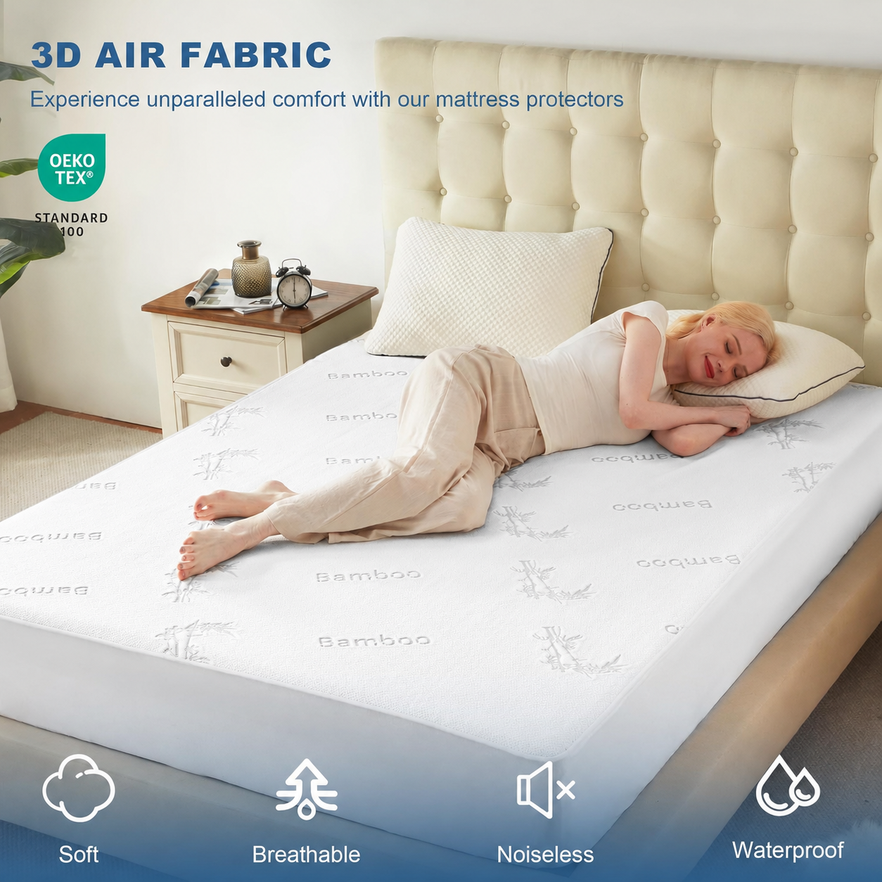 EcoGuard Mattress Protector That Is Waterproof With Bamboo Viscose Cover
