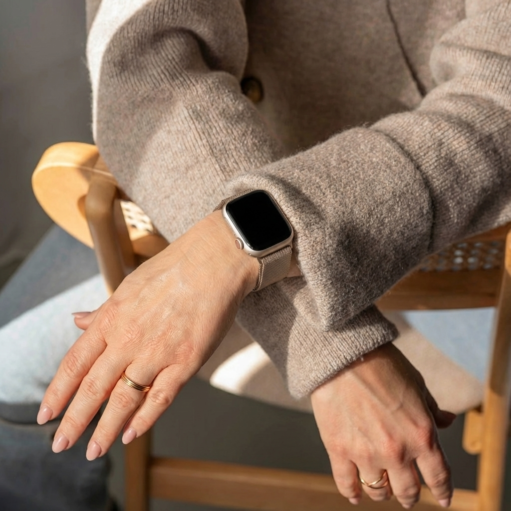 Řemínek Apple Watch Milanese ve starlight provedení