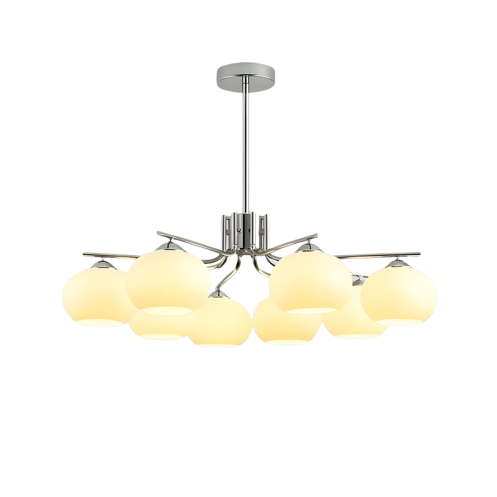 Bauhaus Matt Glass Multi Arm Chandelier Ceiling Light | Ormexis