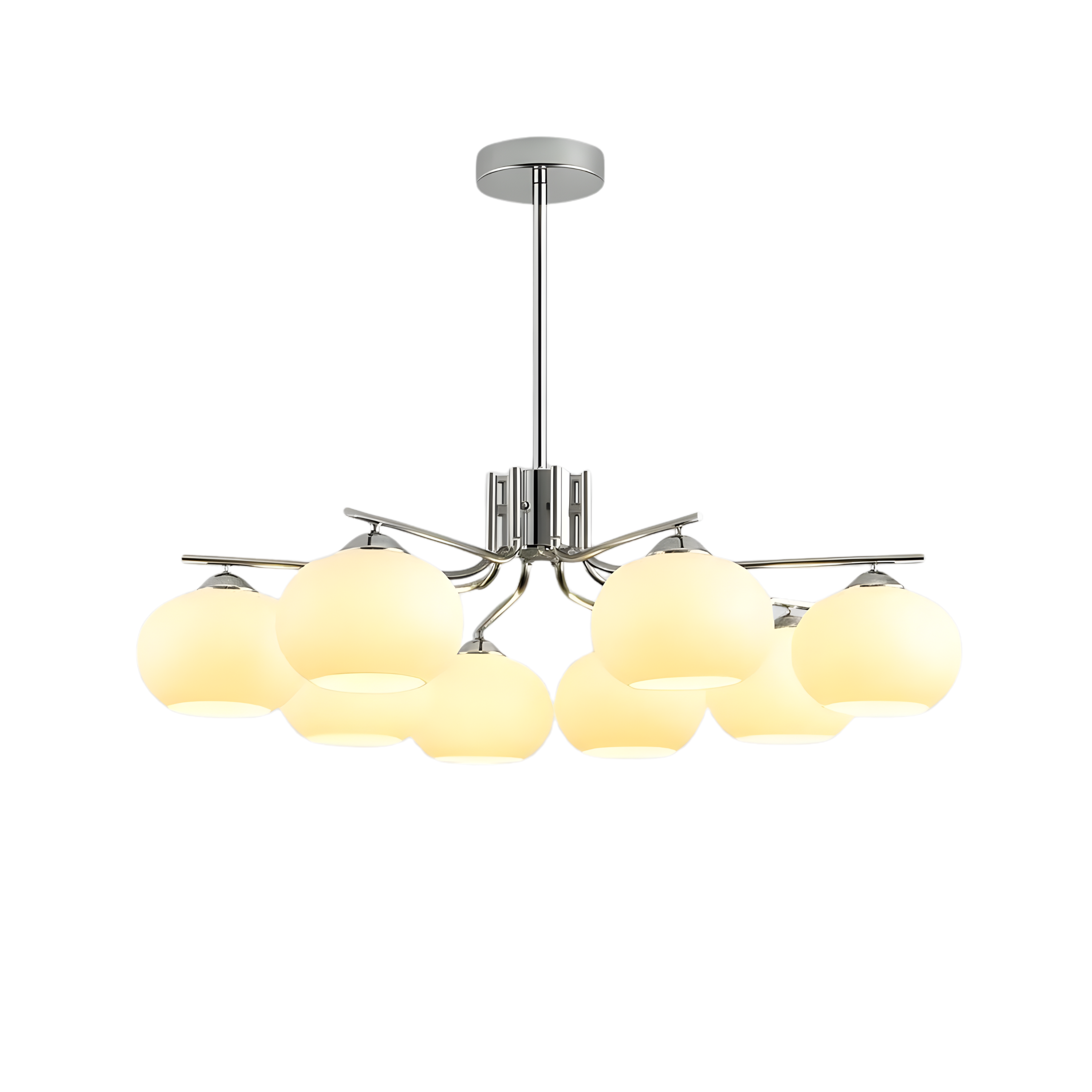 Bauhaus Matt Glass Multi Arm Chandelier Ceiling Light | Ormexis