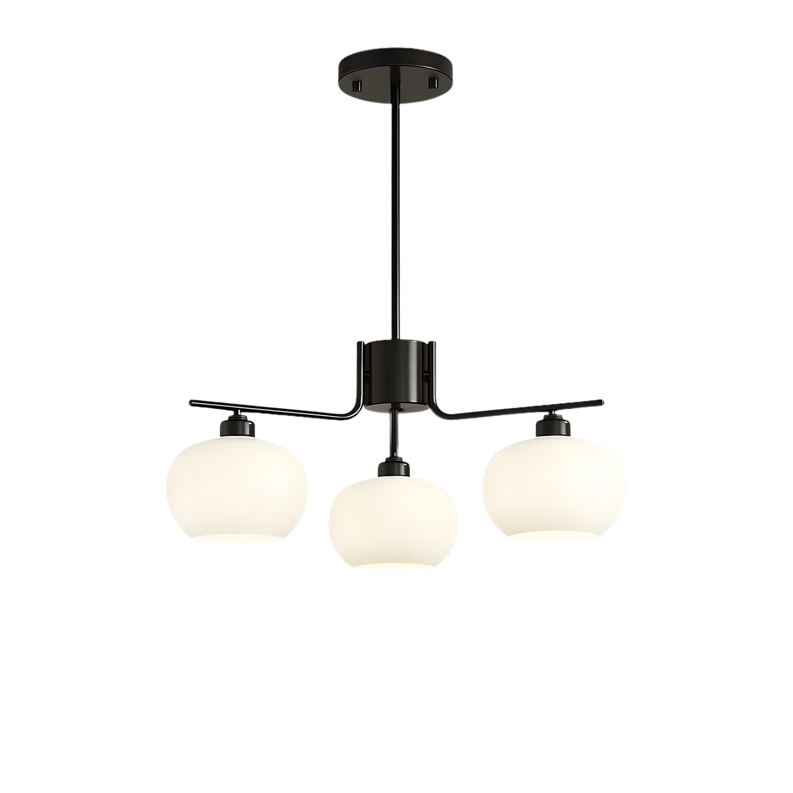 Bauhaus Matt Glass Multi Arm Chandelier Ceiling Light | Ormexis
