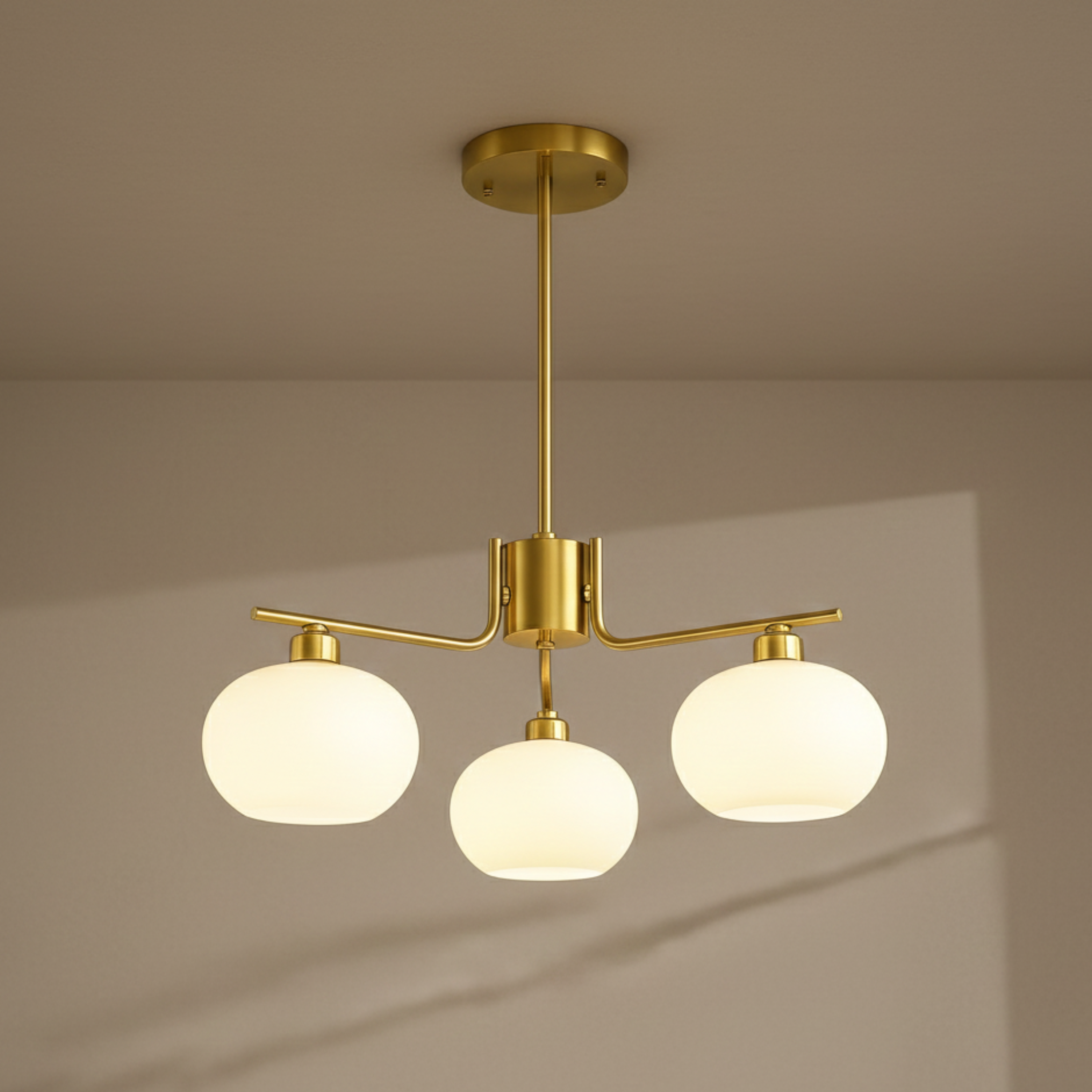 Bauhaus Matt Glass Multi Arm Chandelier Ceiling Light | Ormexis