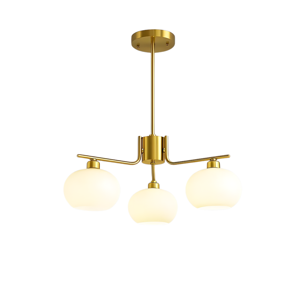Bauhaus Matt Glass Multi Arm Chandelier Ceiling Light | Ormexis
