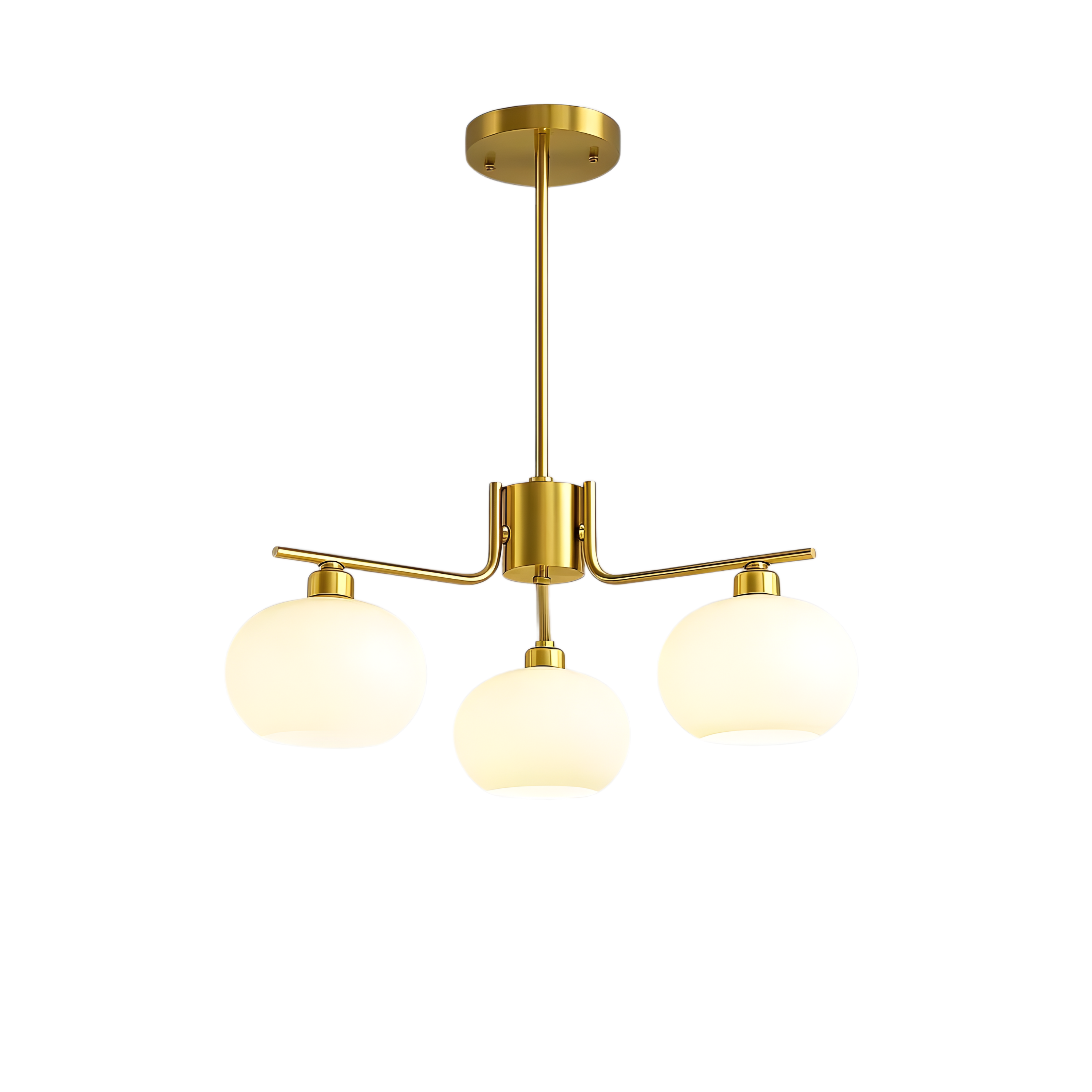 Bauhaus Matt Glass Multi Arm Chandelier Ceiling Light | Ormexis