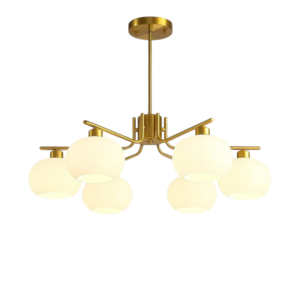 Bauhaus Matt Glass Multi Arm Chandelier Ceiling Light | Ormexis