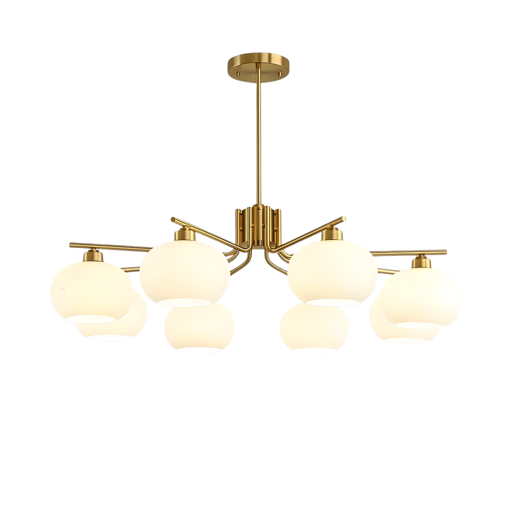 Bauhaus Matt Glass Multi Arm Chandelier Ceiling Light | Ormexis