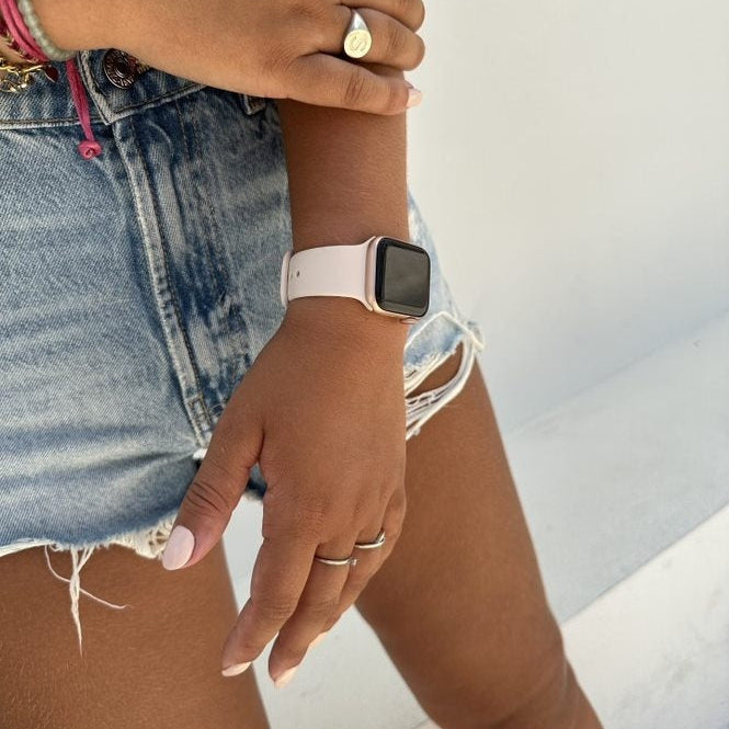 Cinturino in silicone beige Xoxo Wildhearts per Apple Watch